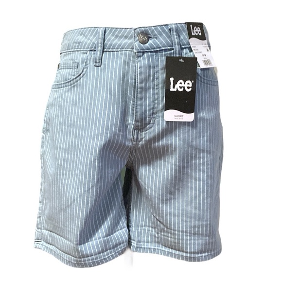 Lee Mid Rise Light Strip Shorts - Picture 3 of 9